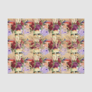 Papel De Seda Colaje Elegante de Hongos