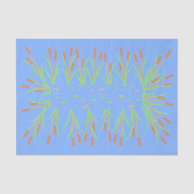 Papel De Seda Colas de estanques de rana forestal encantadas y c (Anverso)