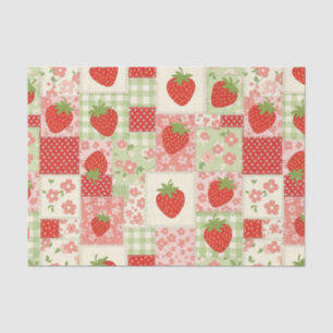 Papel De Seda Colcha de parches de fresa para picnic (4)