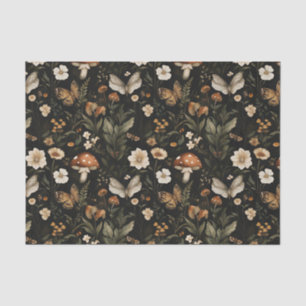 Papel De Seda Colchón de otoño y flores caen en descomposición