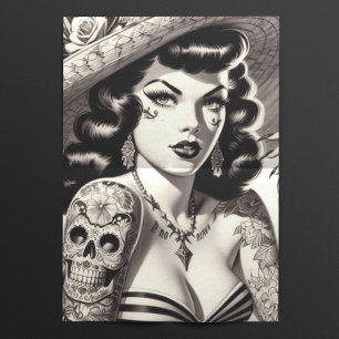 Papel De Seda Cole de Tattoo Pinup