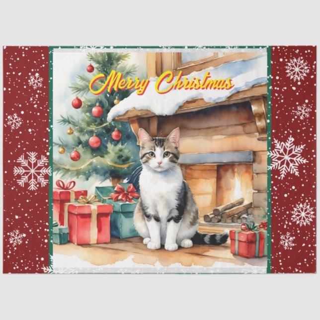 Papel De Seda Colección antigua de vacaciones de Navidades hermo (Anverso)