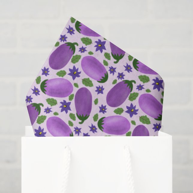 Papel De Seda Colección Berenjena Blush & Bloom - Lila Suave (Bolsa de regalo)