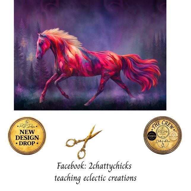 Papel De Seda Colección Caballo Pintado Decoupage Wildfire (Subido por el creador)
