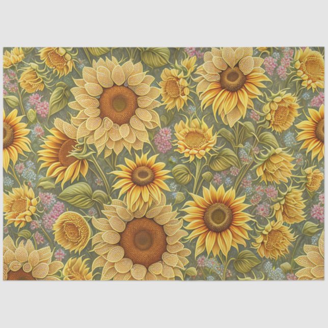 Papel De Seda Colección contemporánea sunflower Beautiful (Anverso)