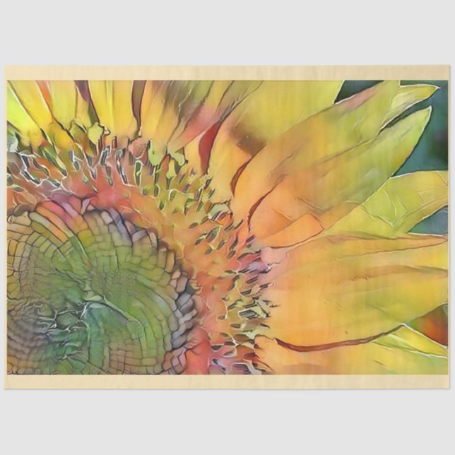 Papel De Seda Colección de arte moderno Big Sunflower (Anverso)