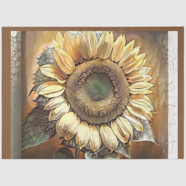 Papel De Seda Colección de arte moderno Sunflower Picture (Anverso)