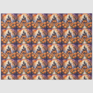 Papel De Seda Colección de calabaza moderna de Halloween de otoñ