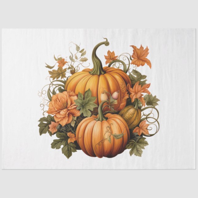 Papel De Seda Colección de diseño de calabaza de otoño 11 (Anverso)
