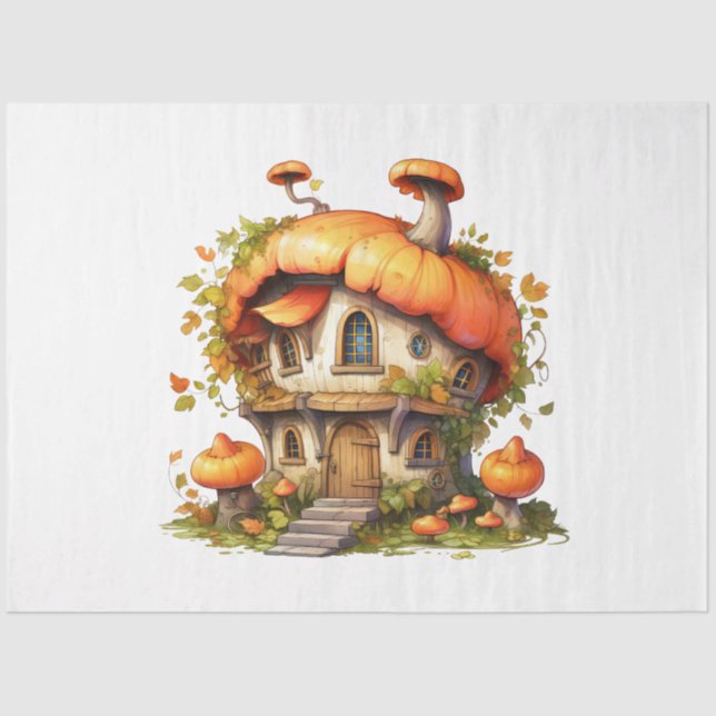 Papel De Seda Colección de diseño de calabaza de otoño 21 (Anverso)