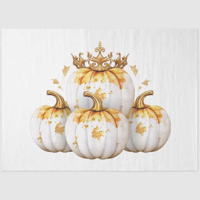 Papel De Seda Colección de diseño de calabaza otoñal 3 (Anverso)