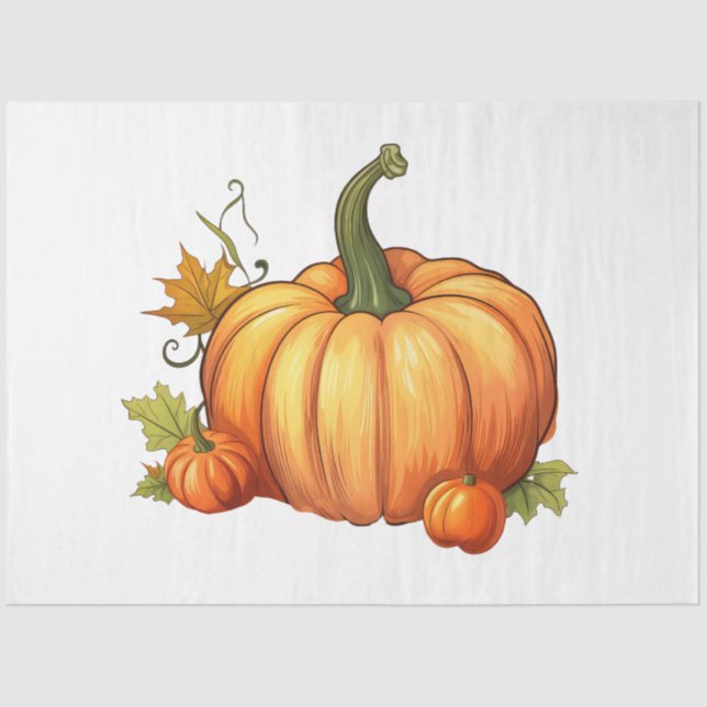 Papel De Seda Colección de diseño de calabaza otoñal 5 (Anverso)