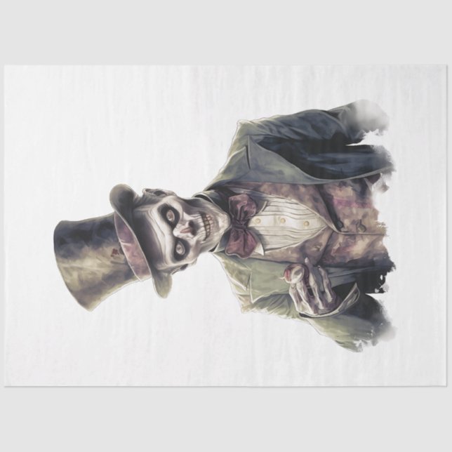 Papel De Seda Colección de diseño de Halloween de época 5 (Anverso)