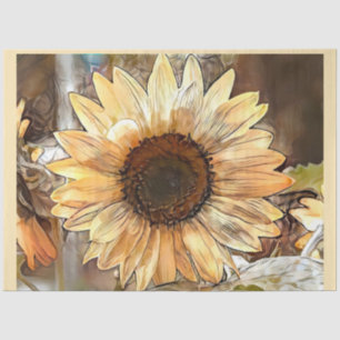 Papel De Seda Colección de elegancia de girasol acuático