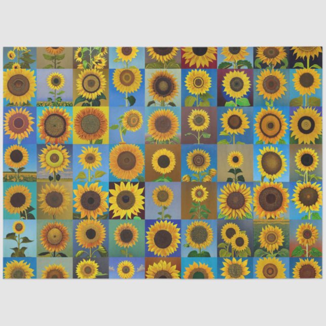 Papel De Seda Colección de girasoles (Anverso)