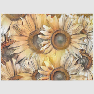Papel De Seda Colección de girasoles amarillos