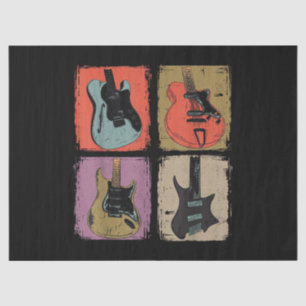 Papel De Seda Colección de Guitarra Eléctrica Banda Guitarrista
