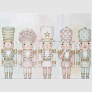 Papel De Seda Colección de juguetes cascanueces pastel Acuarela