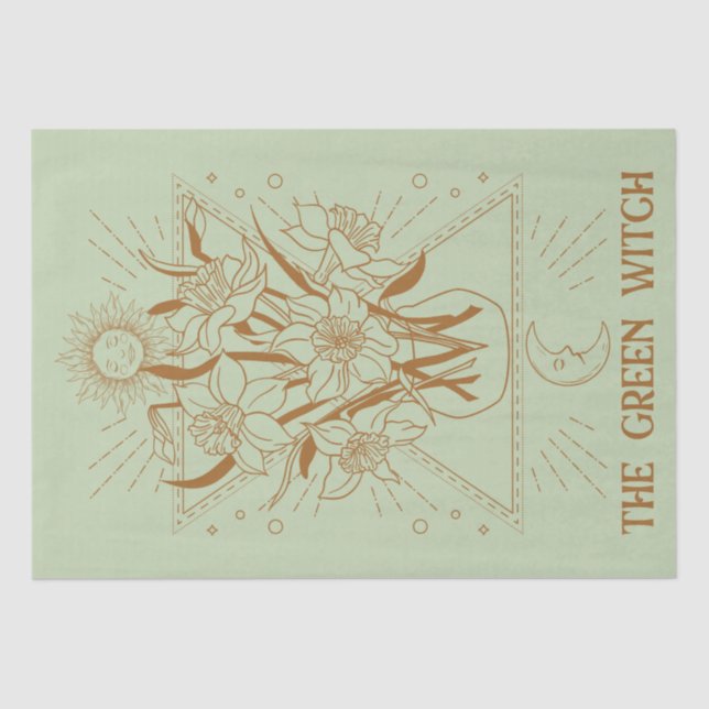 Papel De Seda Colección de la luna de sol de la bruja verde natu (Anverso)