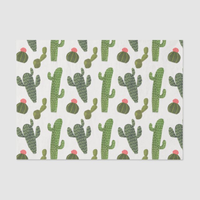 Papel De Seda Colección de Llamarama | Cute Cactus (Anverso)