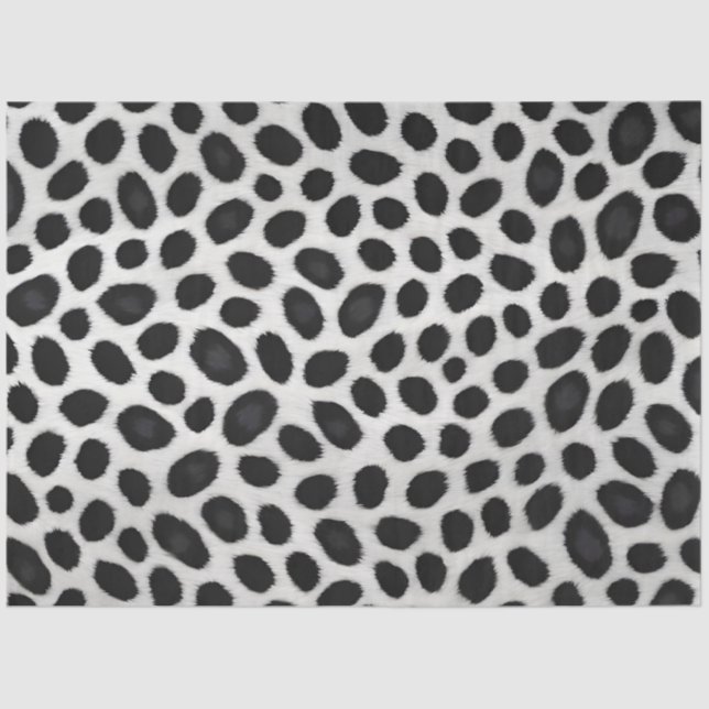Papel De Seda Colección de lujo moderna de Leopardo Blanco (Anverso)