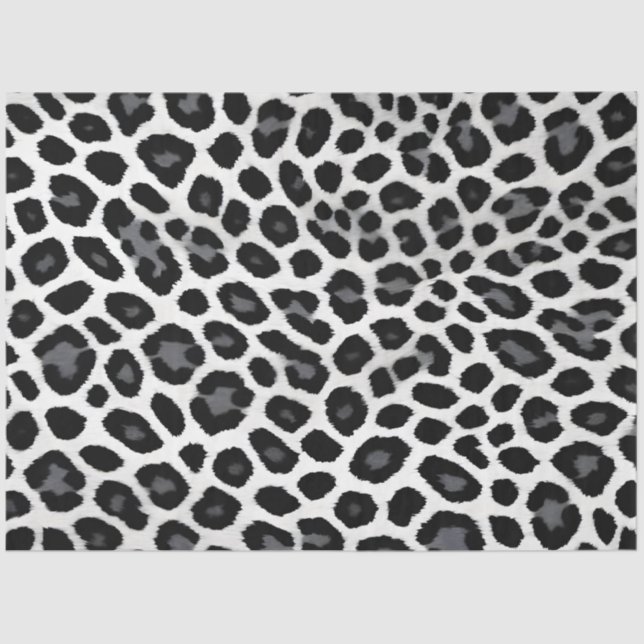Papel De Seda Colección de lujo popular de Leopardo Blanco (Anverso)