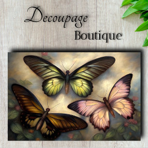 Papel De Seda Colección de Mariposas Vibrantes Decoupage