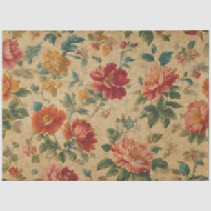 Papel De Seda Colección de moda de color de agua vintage floral
