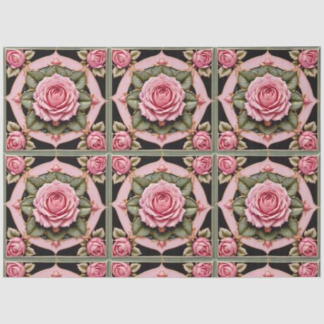 Papel De Seda Colección de moda rosa Roses (Anverso)