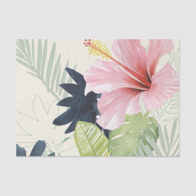 Papel De Seda Colección de punzonado tropical (Anverso)