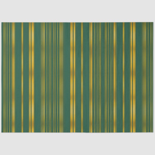 Papel De Seda Colección de textura de línea de oro verde de lujo (Anverso)