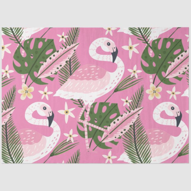 Papel De Seda Colección de verano Flamingo One Design 1 (Anverso)