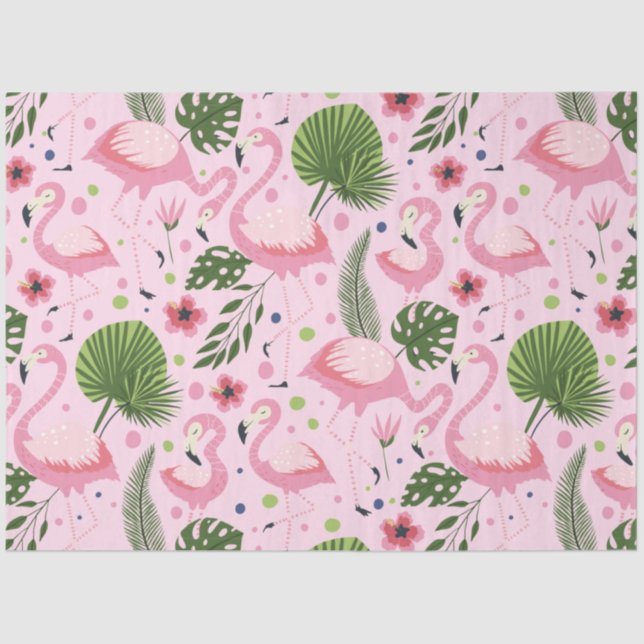 Papel De Seda Colección de verano Flamingo One Design 10 (Anverso)