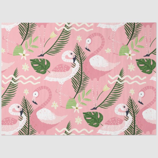 Papel De Seda Colección de verano Flamingo One Design 3 (Anverso)