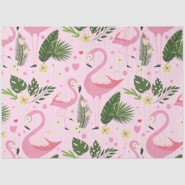 Papel De Seda Colección de verano Flamingo One Design 8 (Anverso)
