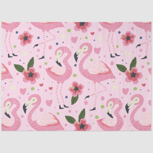 Papel De Seda Colección de verano Flamingo One Design 9 (Anverso)