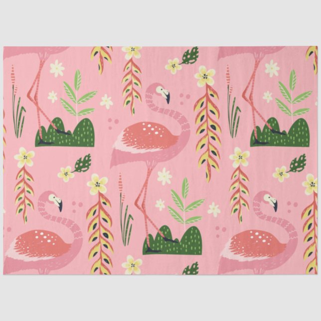 Papel De Seda Colección de Verano Flamingo Uno Diseño 7 (Anverso)