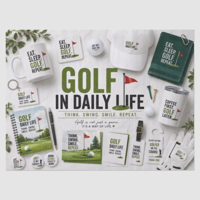 Papel De Seda Colección de vida diaria de golf  (Anverso)