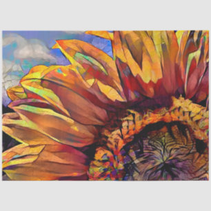 Papel De Seda Colección elegante de girasoles grandes dorados