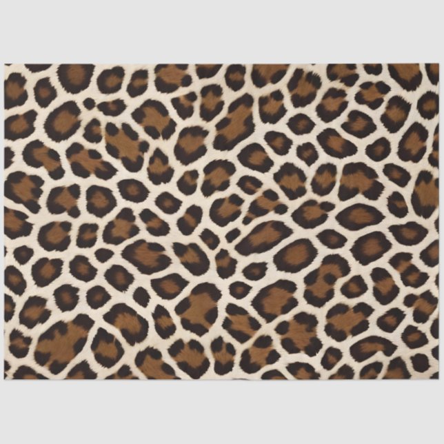 Papel De Seda Colección elegante de Leopardo Blanco de lujo (Anverso)