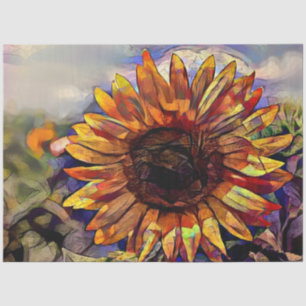 Papel De Seda Colección elegante de oro Big Sunflower