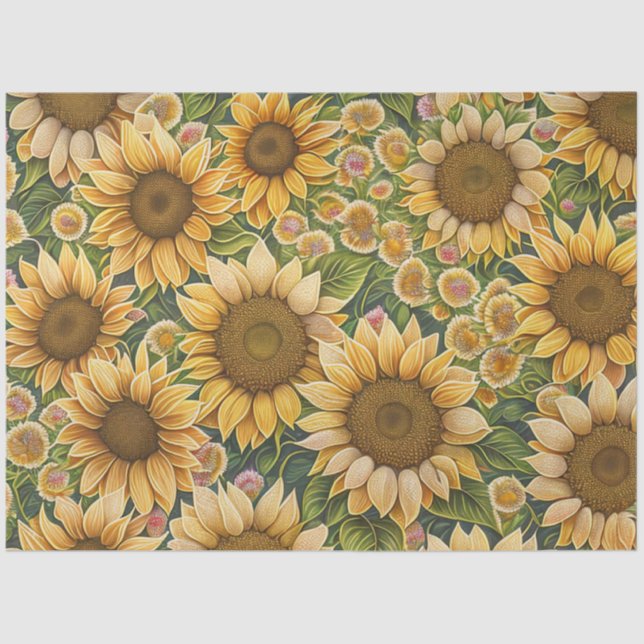 Papel De Seda Colección elegante de Sunflower Beautiful (Anverso)