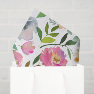 Papel De Seda Colección Floral de Primavera Rosa Día de la Madre