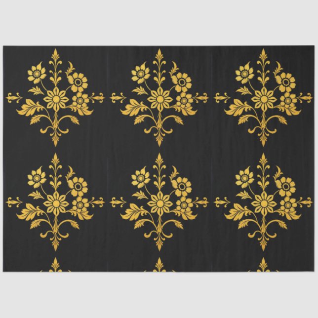 Papel De Seda Colección floral elegante de lujo (Anverso)