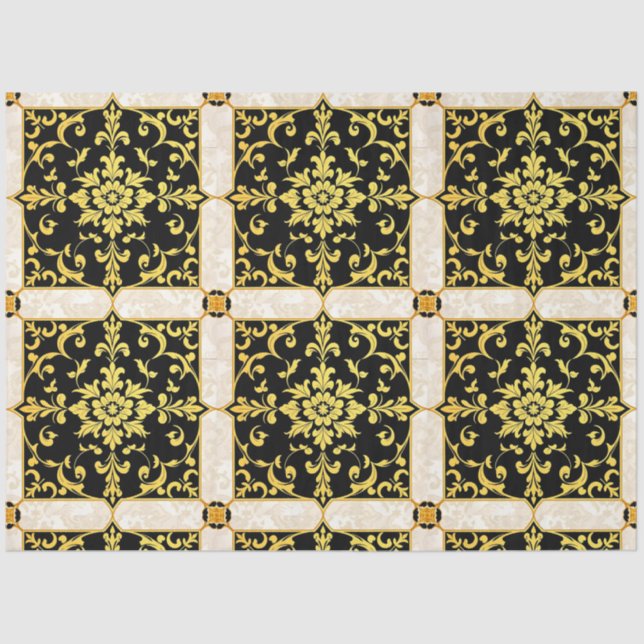 Papel De Seda Colección floral elegante de lujo moderna (Anverso)