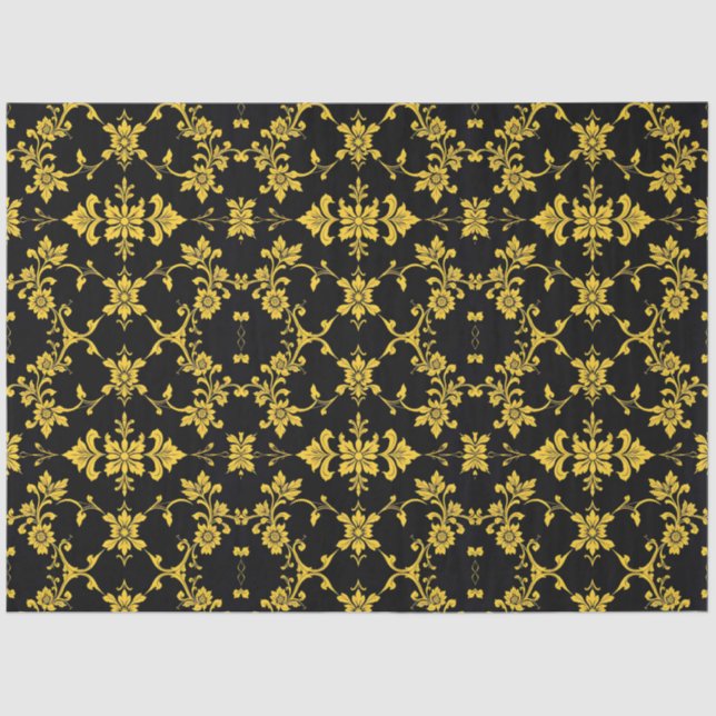 Papel De Seda Colección Floral Elegante De Lujo Moderna (Anverso)