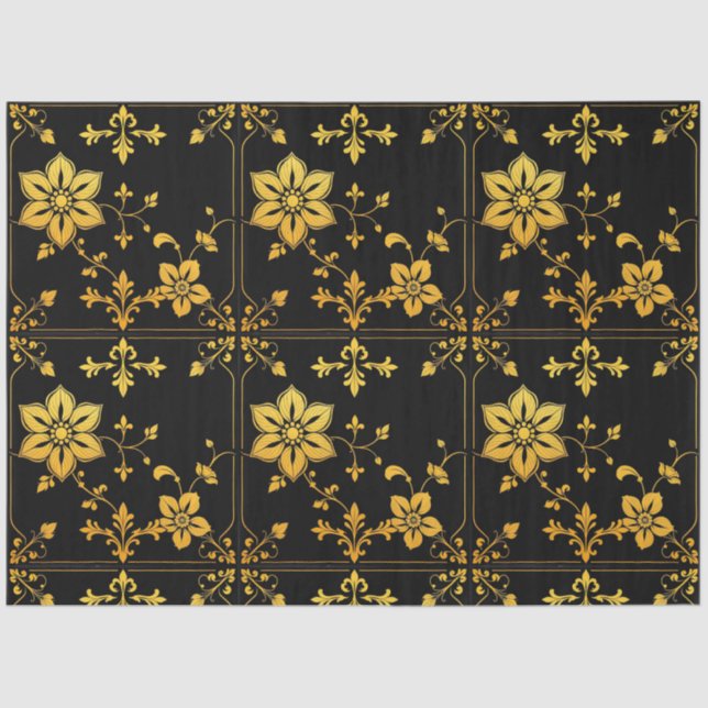 Papel De Seda Colección Floral Elegante Lujo Popular (Anverso)