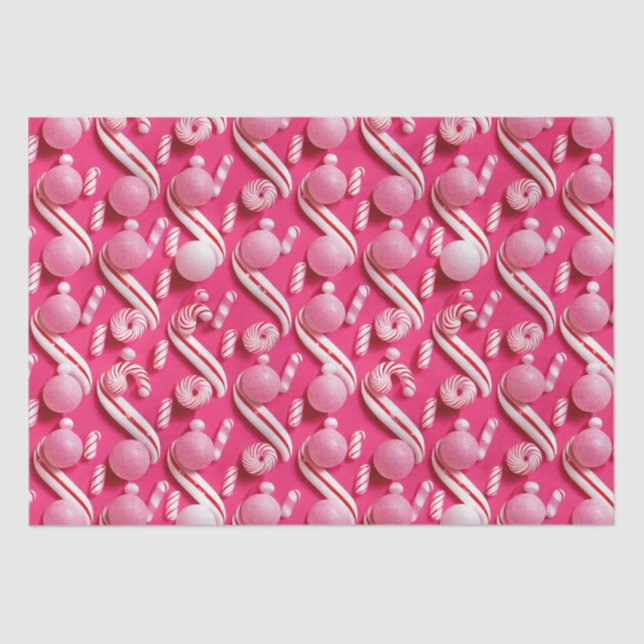 Papel De Seda Colección Fun Candy Lane, Gumballs Rosa (Anverso)