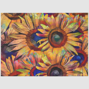 Papel De Seda Colección Gold Bouquet Sunflowers