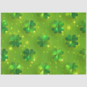 Papel De Seda Colección Green Modern St Patrick's Day Clover